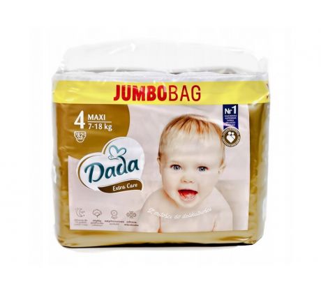 DADA PLENKY EXTRA Care VEL. 4, 7-16KG, 82 KS/BAL Jumbobag